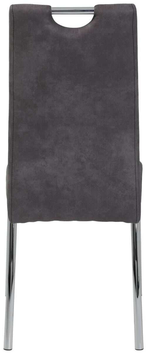 Stuhl Susi 2er Set anthrazit Vintage Microfaser B/H/T: ca. 44x98x61 cm