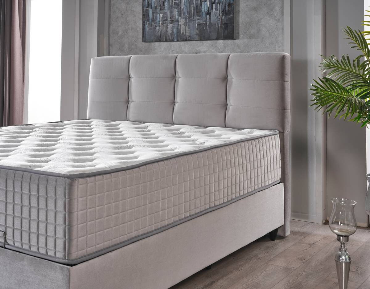 Polsterbett Naomi hellgrau Liegefläche B/L: ca. 180x200 cm