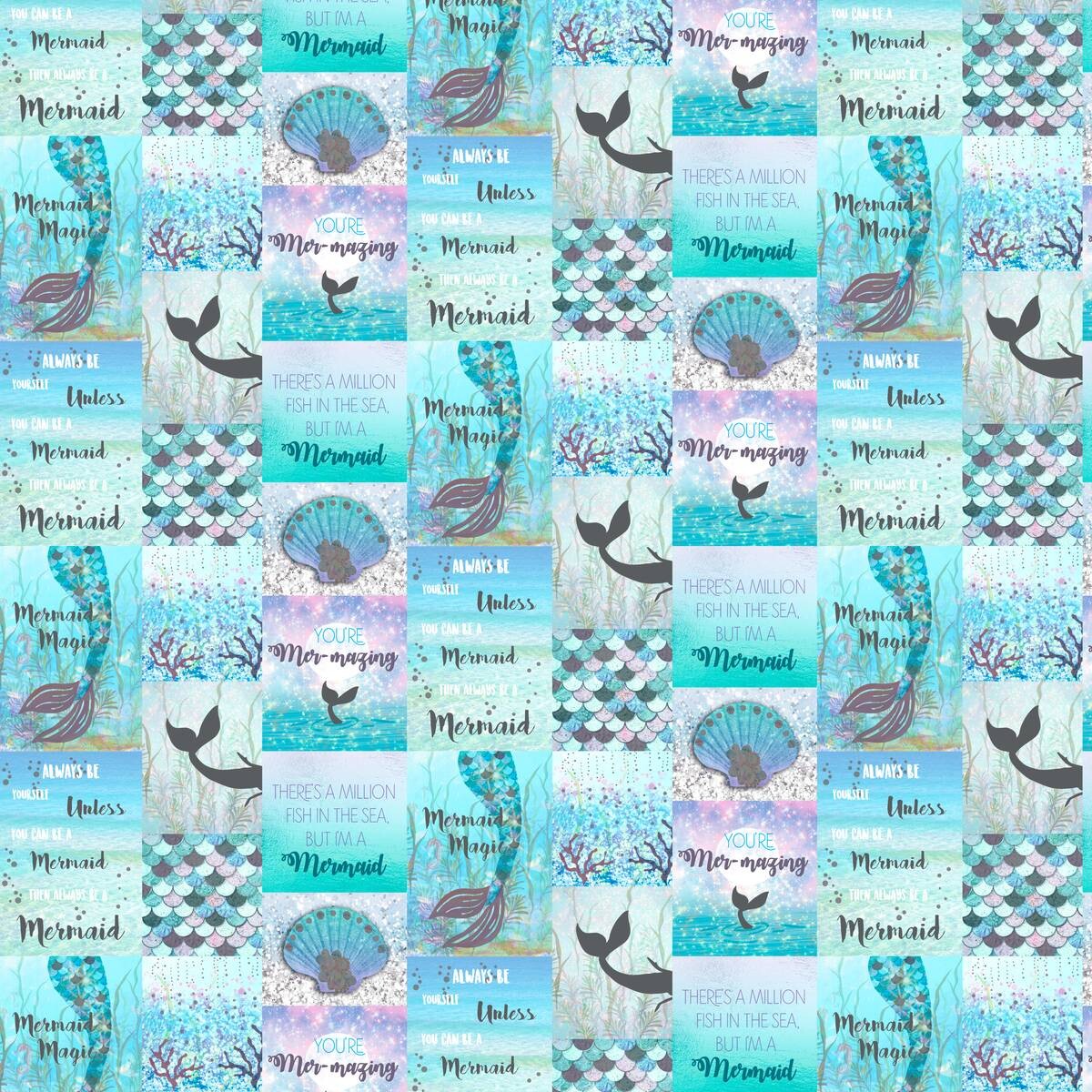 UGEPA Vinyltapete Muscheln blau rosa B/L: ca. 53x1005 cm