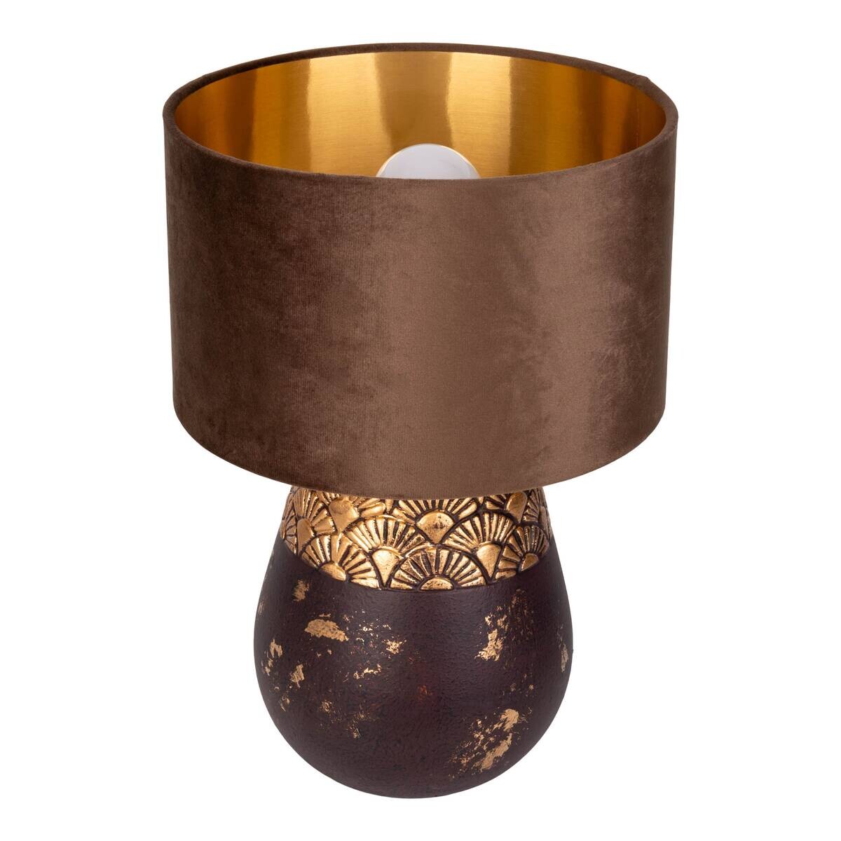 Näve Leuchten Tischleuchte tabak Keramik B/H/T/D: ca. 26x39x26x26 cm E27 1 Brennstellen