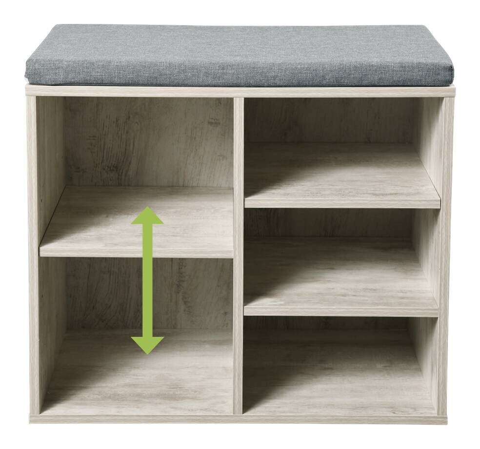 Kesper Schuhregal weißgrau Spanplatte B/H/L: ca. 29,5x48x51,5 cm