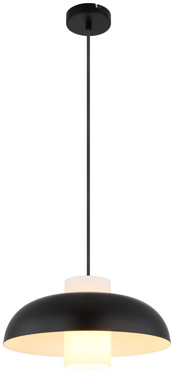 GLOBO Pendelleuchte Lowe schwarz Metall H/D: ca. 120x38 cm E27 1 Brennstellen