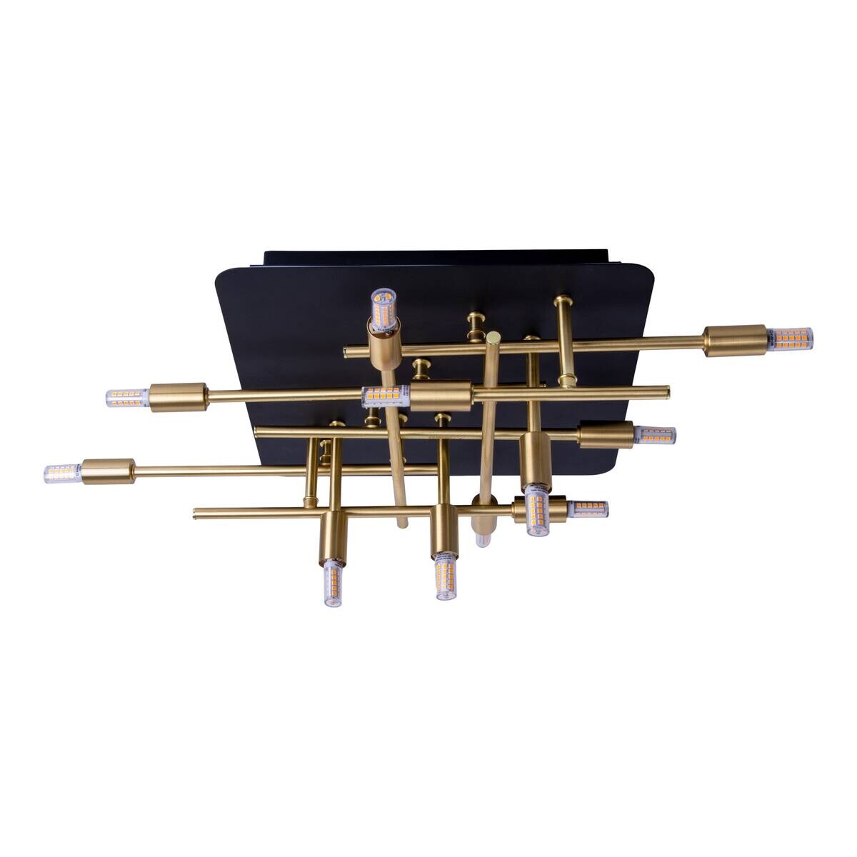 Näve Leuchten Deckenleuchte 1392845 messing Metall B/H/T: ca. 48x15x51 cm G9 11 Brennstellen