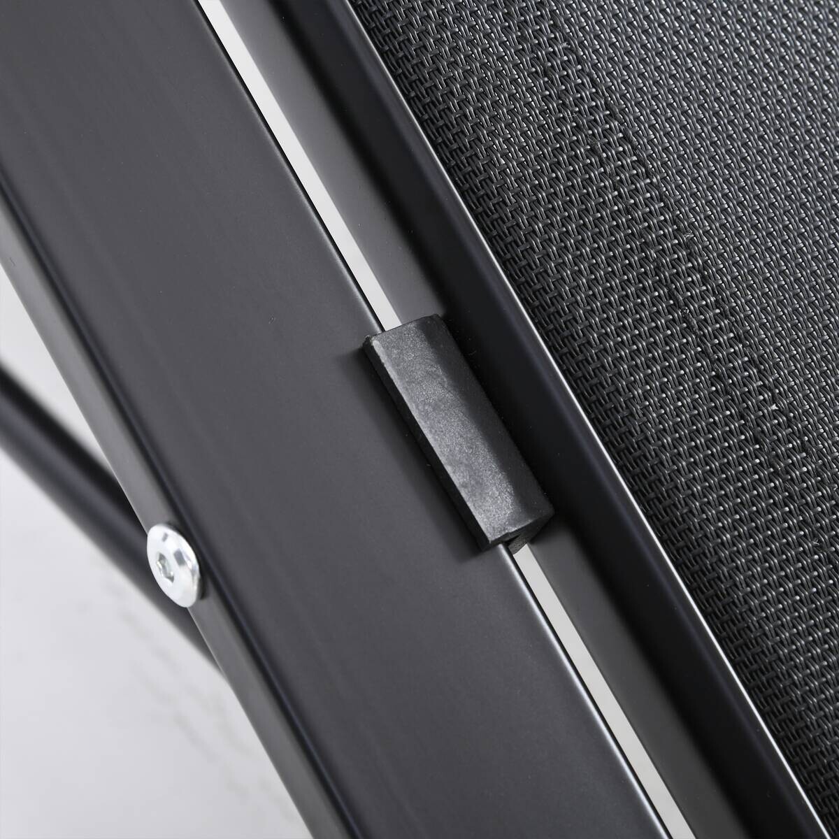 Outsunny Gartenliege-Set mit Tisch schwarz Netzstoff B/H/L: ca. 169x66x59 cm