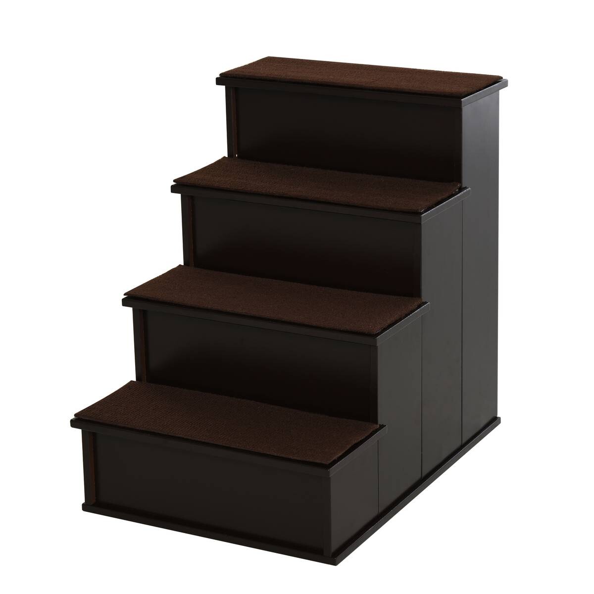 PawHut Haustiertreppe dunkelbraun MDF B/H/L: ca. 40x54,2x59 cm