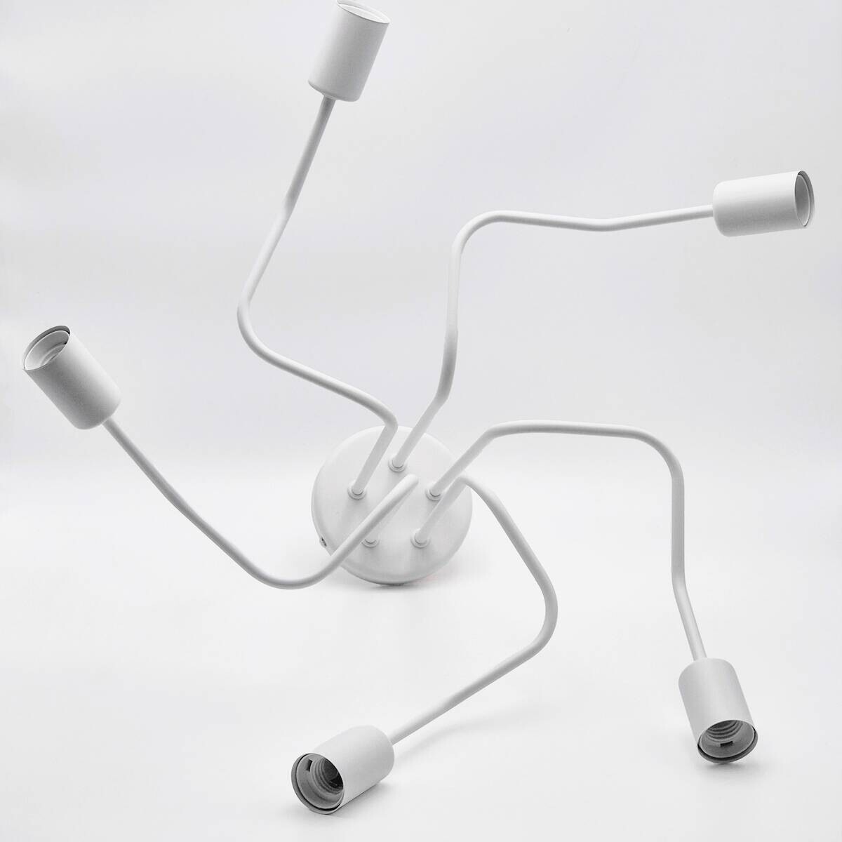 Lamkur Deckenleuchte Domino weiß Stahl H/L: ca. 40x59 cm E27 5 Brennstellen