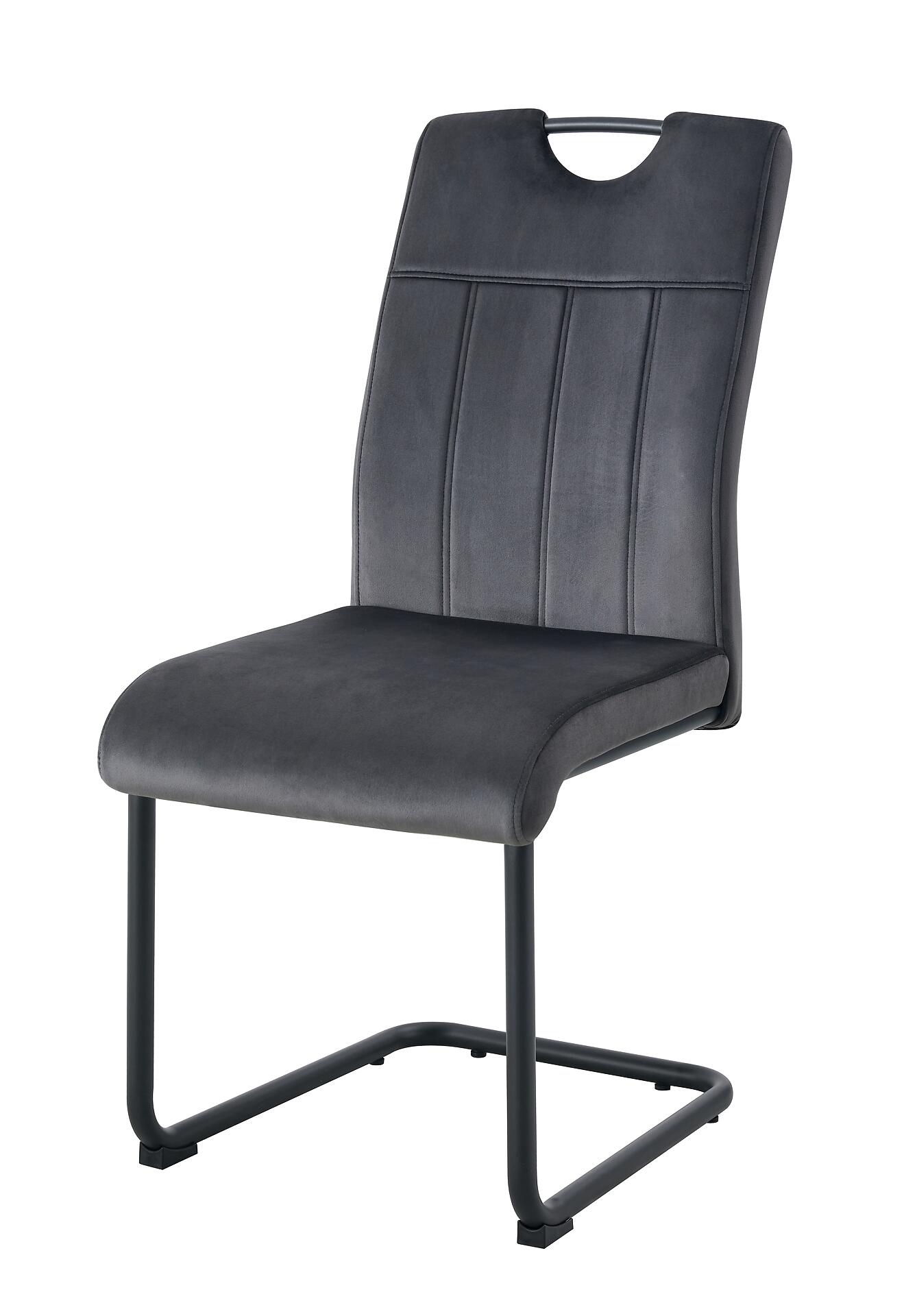 Schwingstuhl LISA, 2er Set anthrazit schwarz B/H/T: ca. 43x98x61 cm