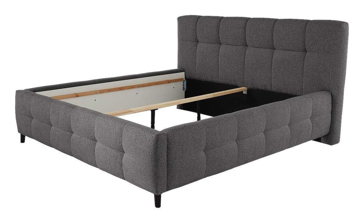 Polsterbettgestell grau Polyester Liegefläche B/L: ca. 180x200 cm
