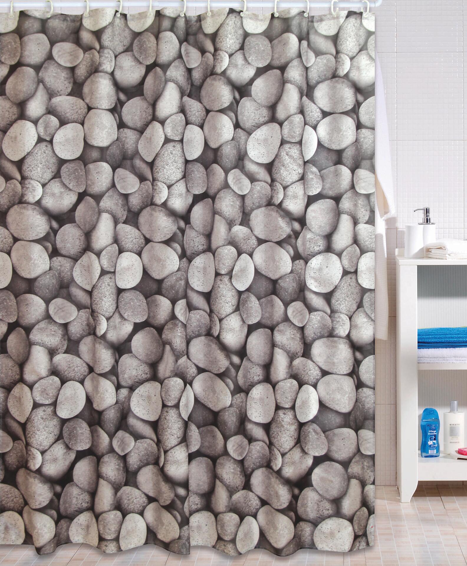 Acus Duschvorhang grau Polyester-Mischgewebe B/L: ca. 180x200 cm