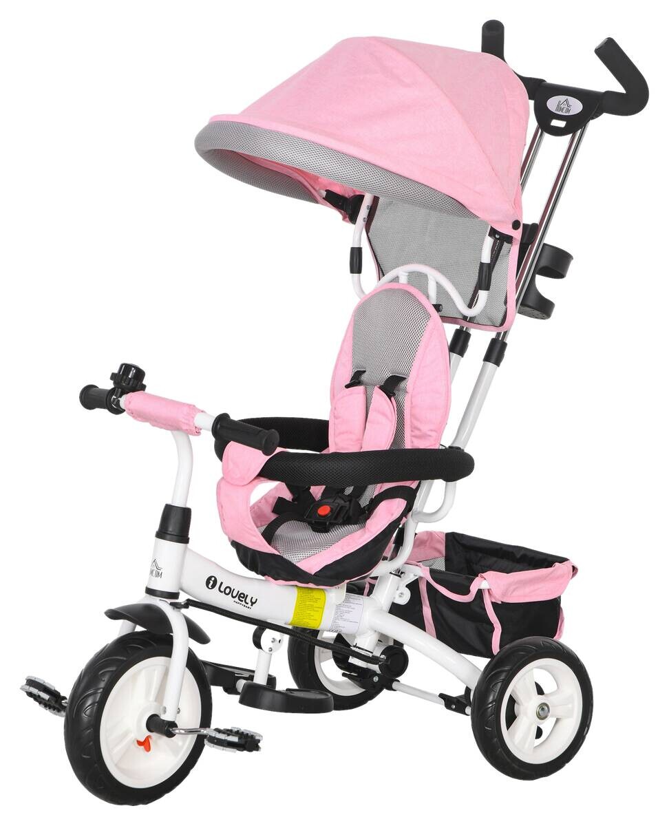 HOMCOM Kinderdreirad rosa B/H/L: ca. 50x106x95 cm