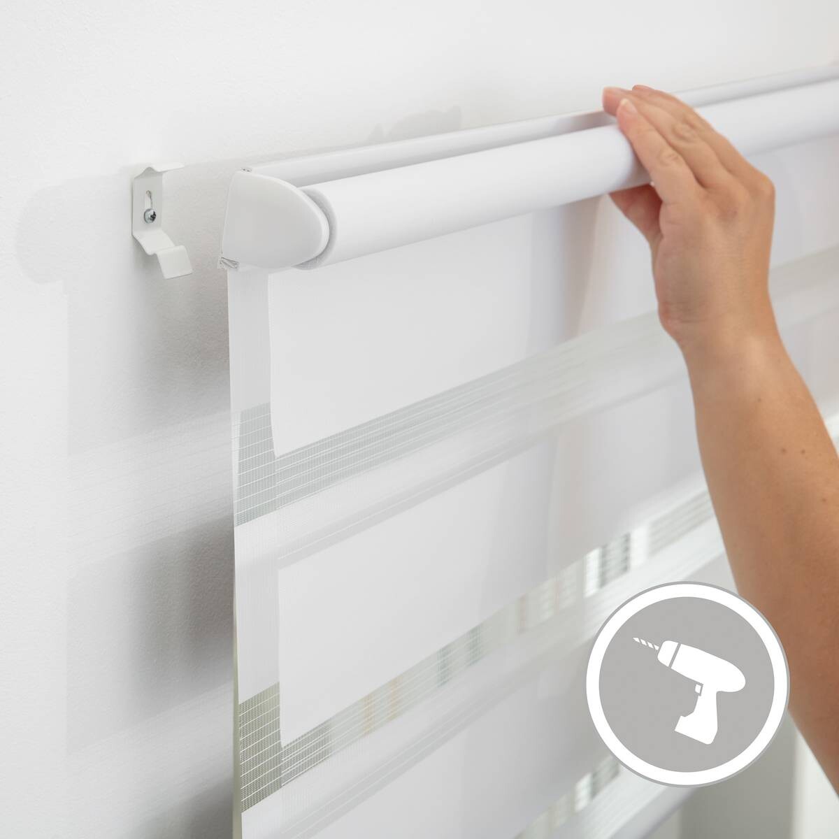 LICHTBLICK Doppelrollo Duo weiß B/L: ca. 50x150 cm