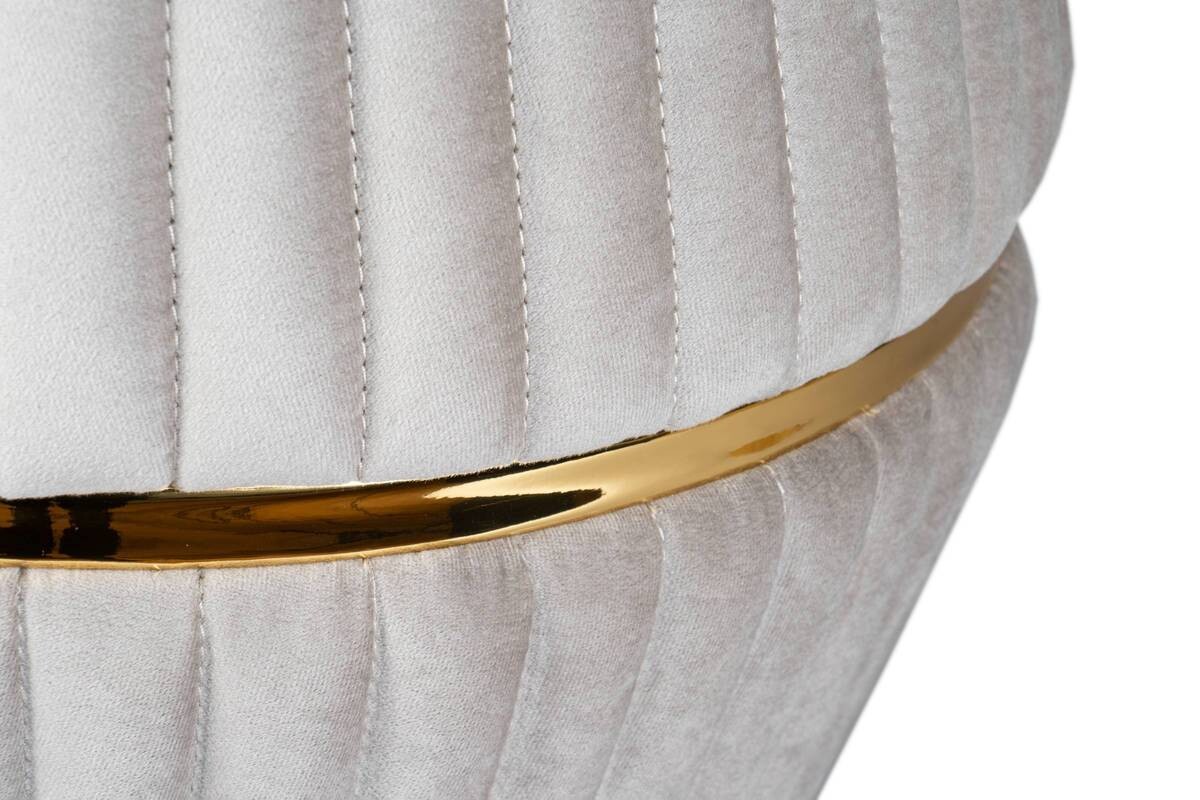 360 Living Hocker Doric 200 taupe gold H/D: ca. 53x51,5 cm