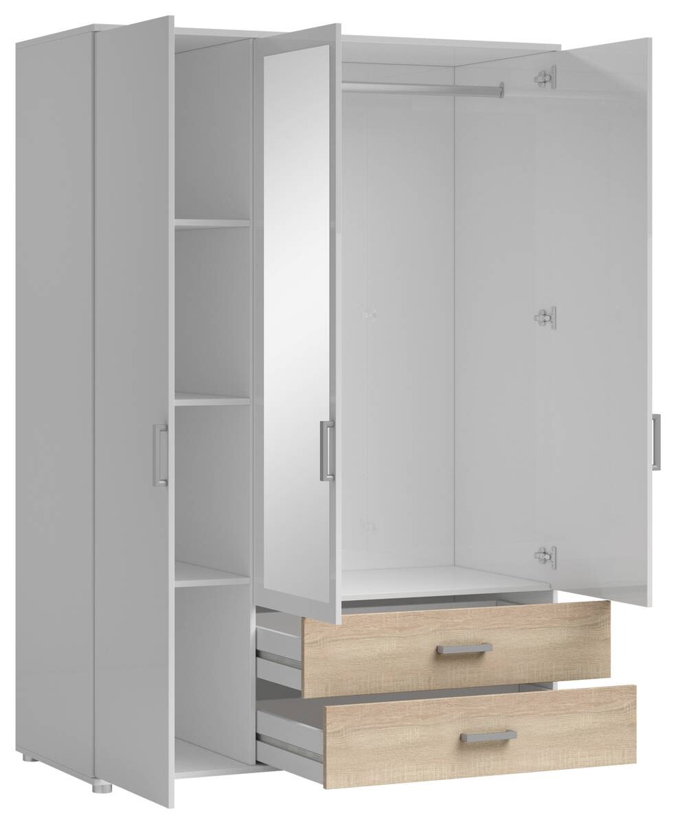 Kleiderschrank Ivar weiß B/H/T: ca. 125x190x51 cm