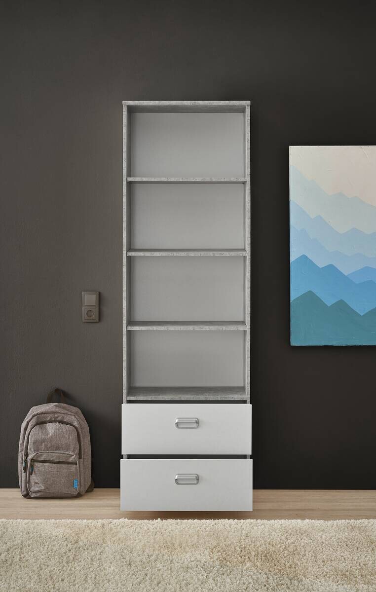 Standregal Matino Beton B/H/T: ca. 60x191x33 cm