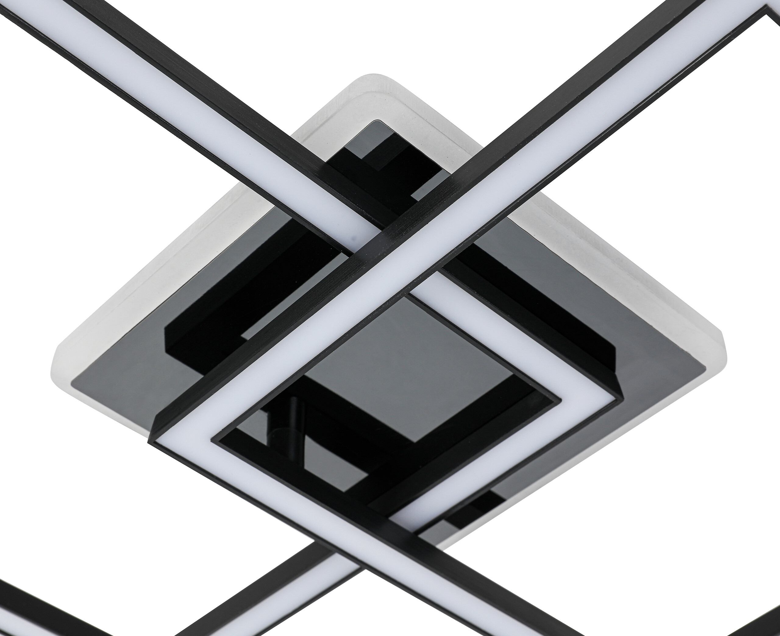 Nolo LED-Deckenleuchte Rhombus schwarz Kunststoff B/H/L: ca. 35x6,5x55 cm