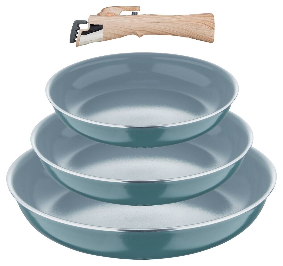 BERGNER Pfannenset CLICK & COOK silber Aluminium 4 tlg.