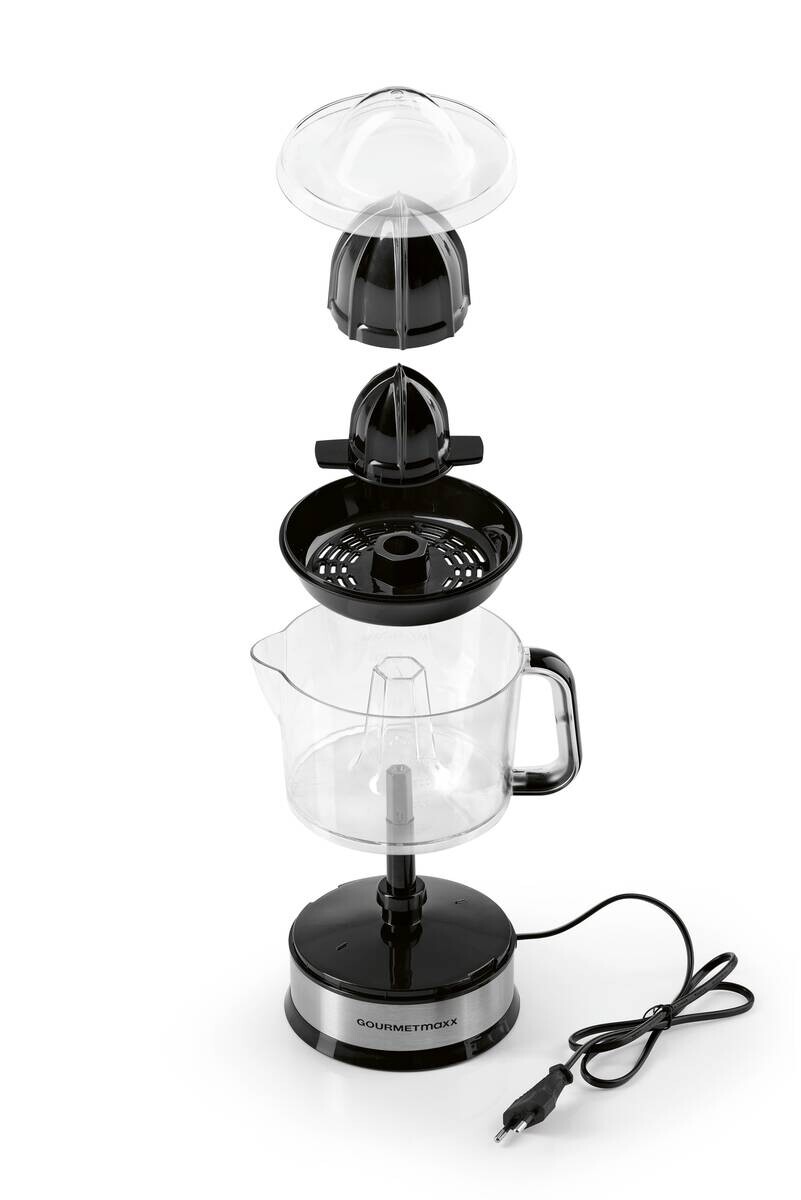 GOURMETmaxx Zitruspresse schwarz Kunststoff Edelstahl B/H/L: ca. 14x21x19 cm ca. 0,7 l