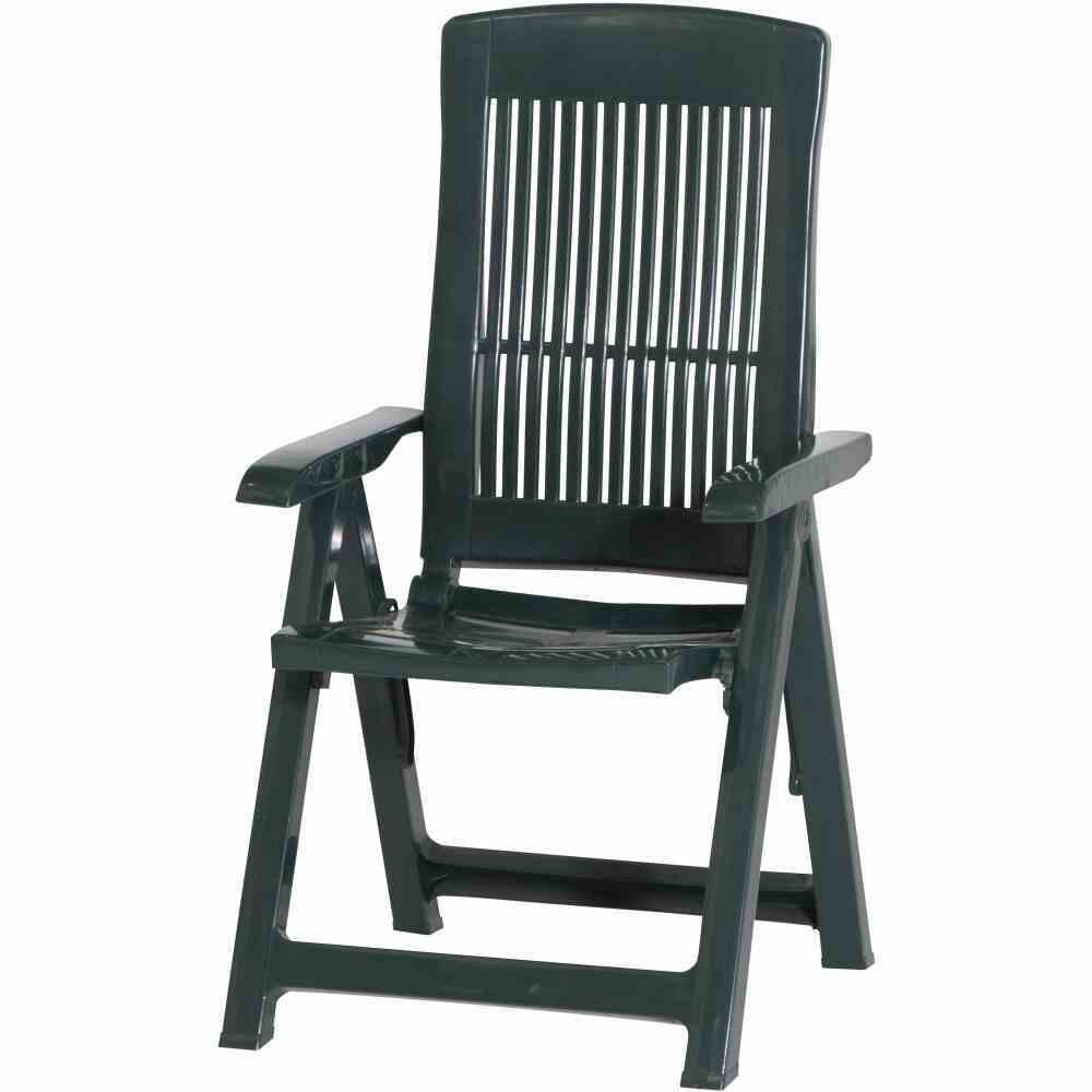 PROGARDEN,MADISON Klappsessel Set + Auflagen Tampa rot Kunststoff B/H/L: ca. 61x109x60 cm