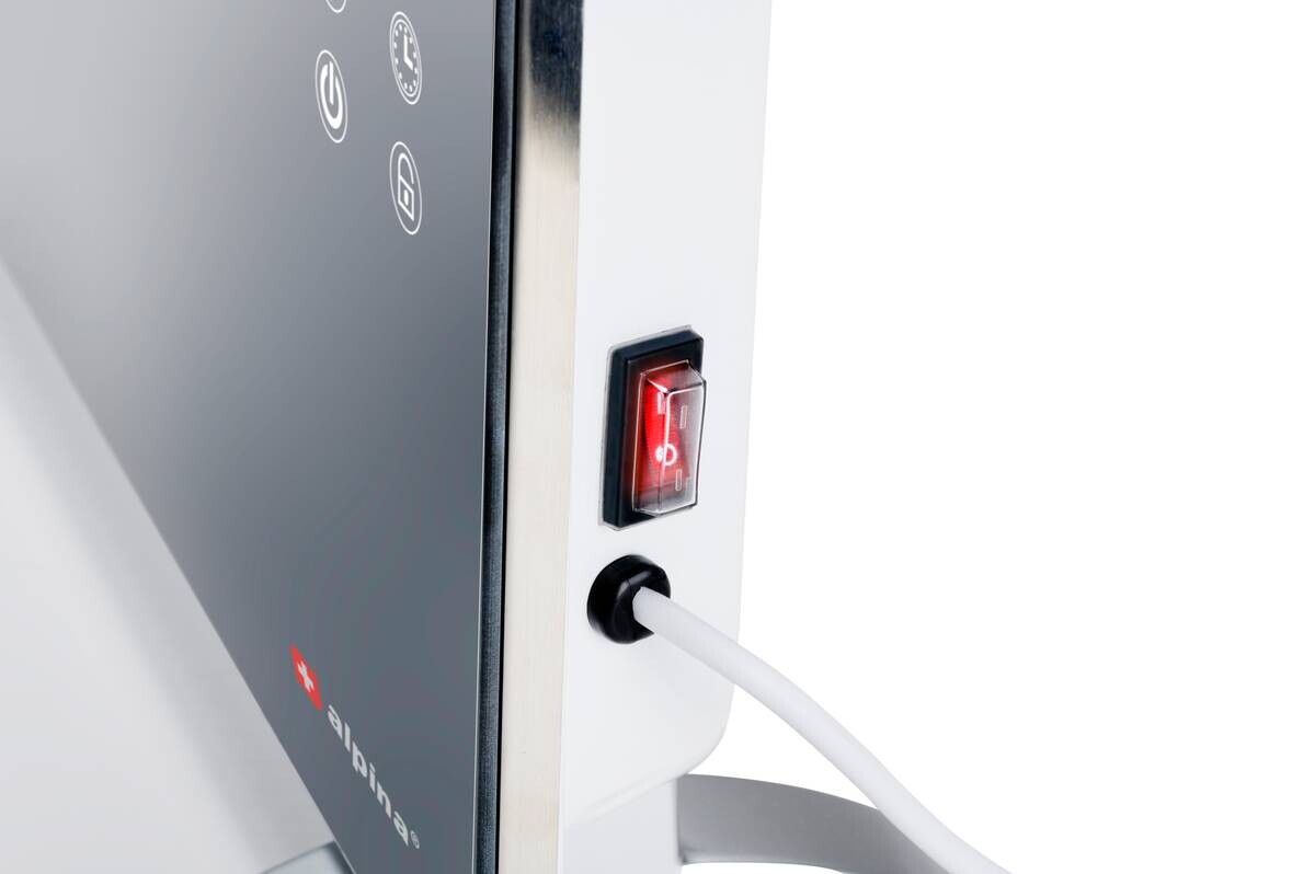 Konvektor schwarz B/H/L: ca. 13x47x96,5 cm ca. 1000 W