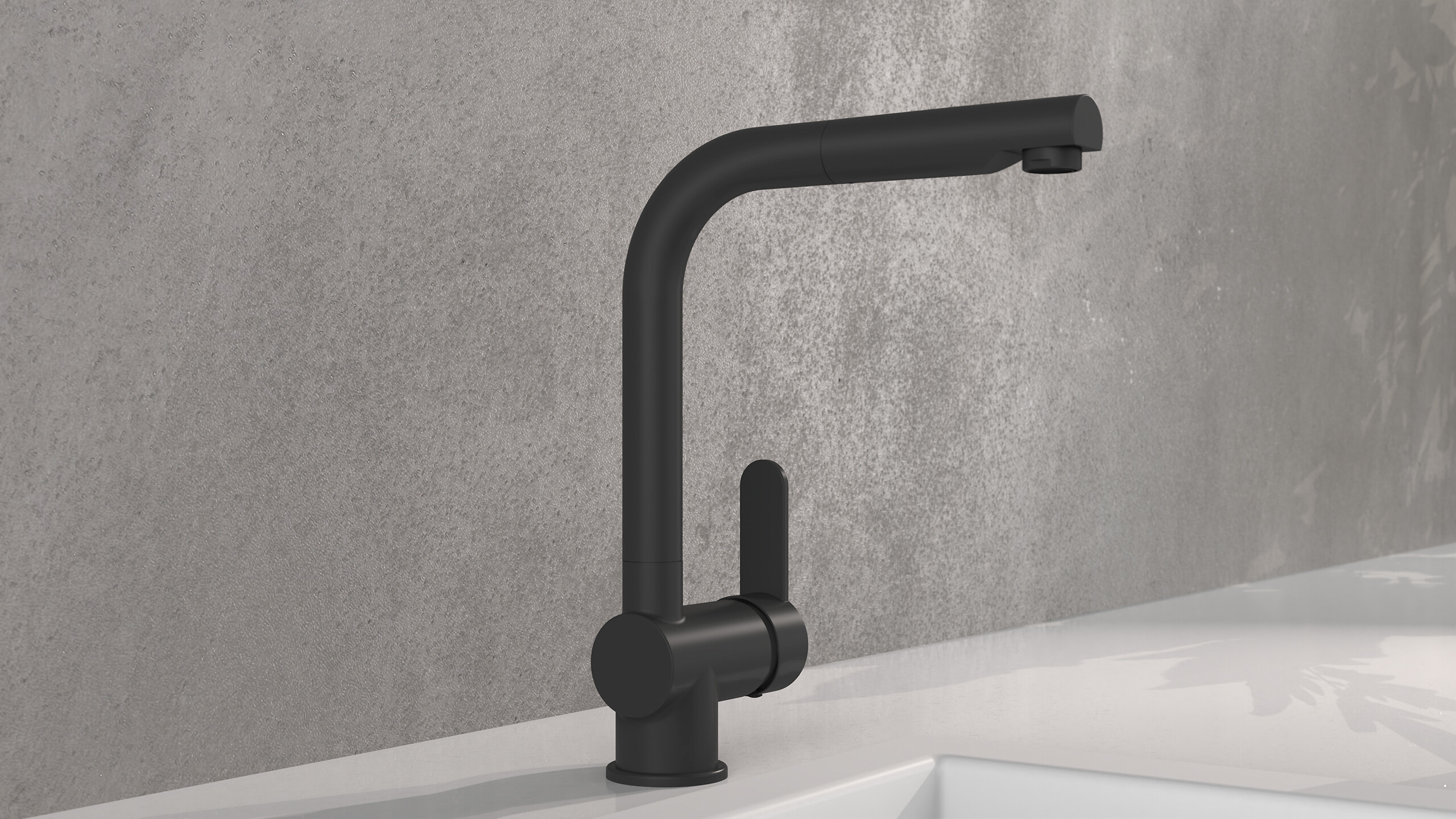 SCHÜTTE Spültisch-Armatur London schwarz B/H/D: ca. 24x30x5,5 cm SCHÜTTE Spültisch-Armatur London schwarz B/H/D: ca. 24x30x5,5 cm