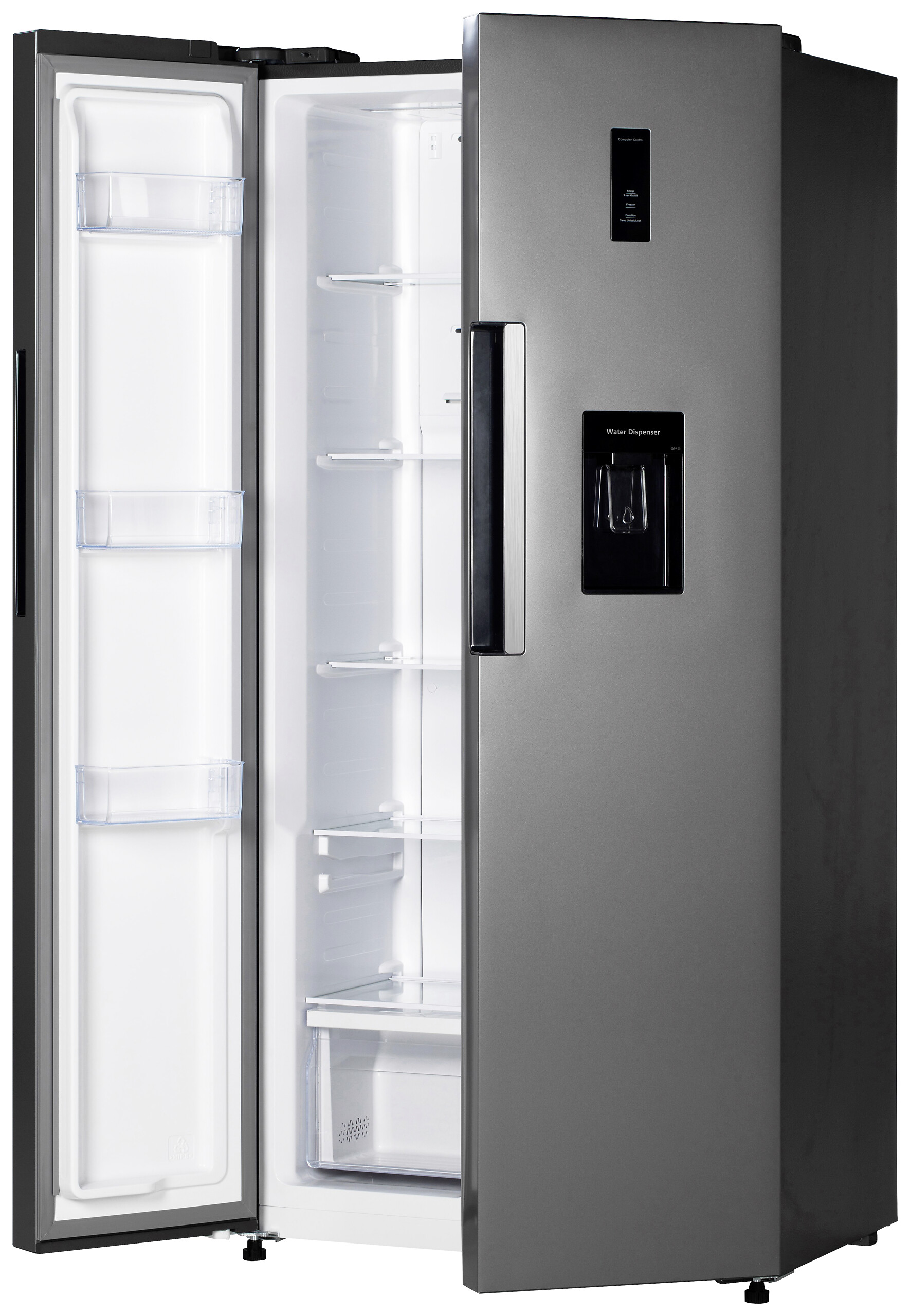 POCOline Side-by-Side 179-444 ESIWDD silber B/H/T: ca. 83x179x61 cm