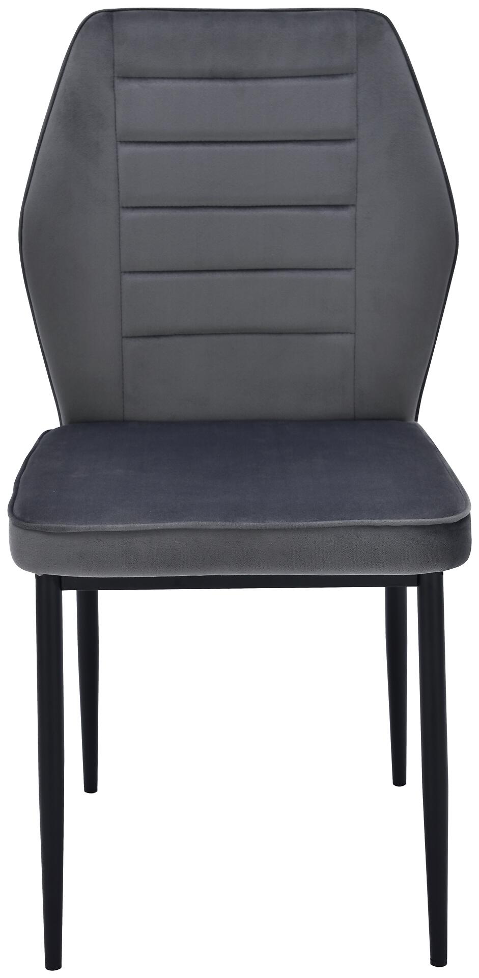 Stuhl Jimmy dunkelgrau Samtoptik B/H/T: ca. 42x87,5x57 cm
