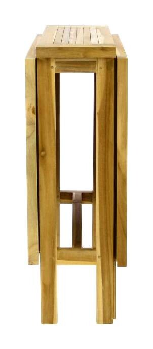 VCM Balkontisch braun Teakholz B/H/L: ca. 65x75x25 cm