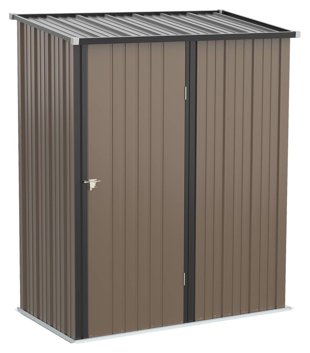 Outsunny Gartenhaus braun B/H/L: ca. 94,5x196x161,5 cm