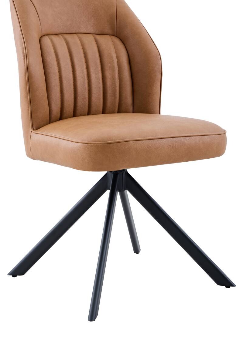 Stuhl Prizzi Cognac Kunstleder B/H/T: ca. 51x92x64 cm