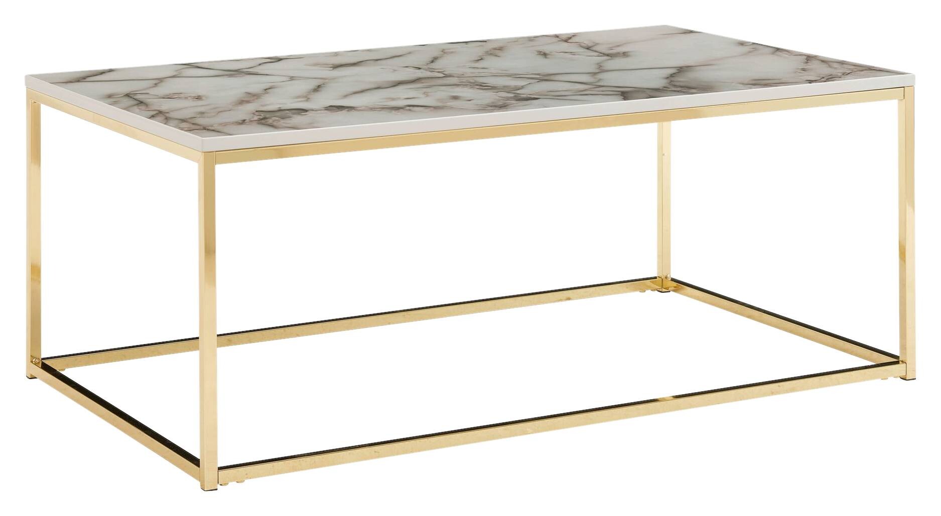 Wohnling Couchtisch weiß B/H/T: ca. 60x40x100 cm