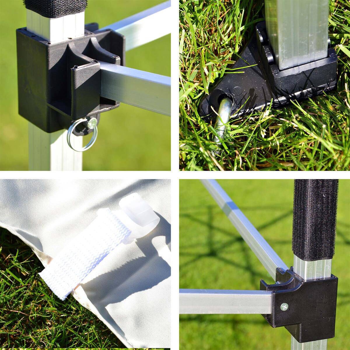 VCM Pavillon PROFI weiß Metall B/H/L: ca. 300x220x300 cm