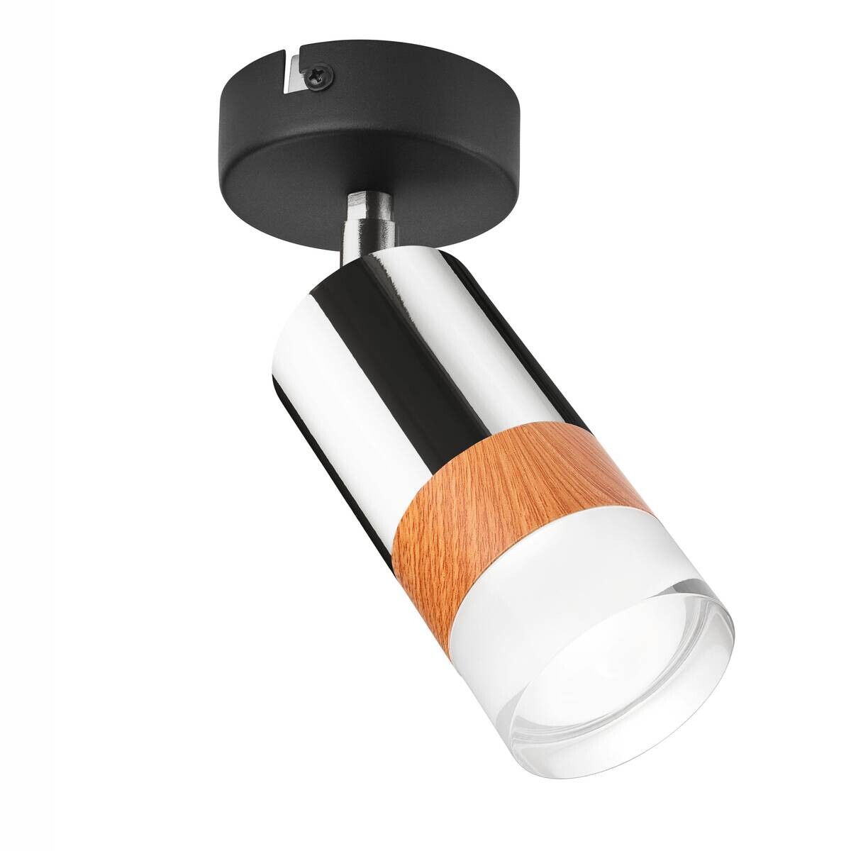 Lamkur Deckenleuchte Chrom Stahl Glas B/H/L: ca. 8x19x8 cm 1 Brennstellen