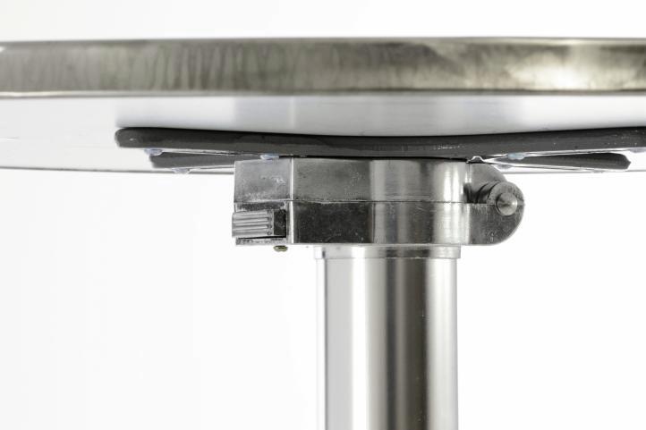 VCM Stehtisch silber Alu H/D: ca. 115x60 cm