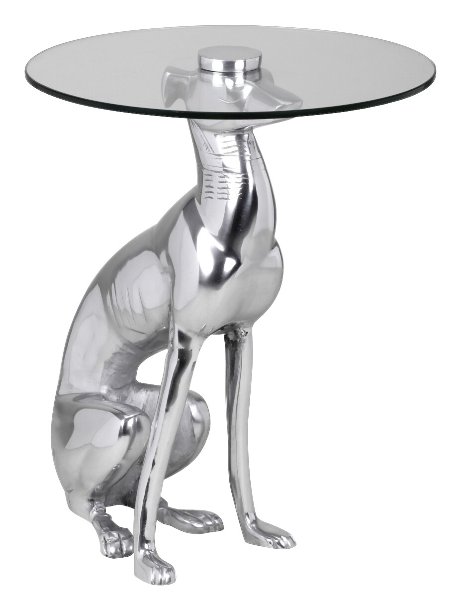 Beistelltisch silber Aluminium B/H/T: ca. 40x50x40 cm