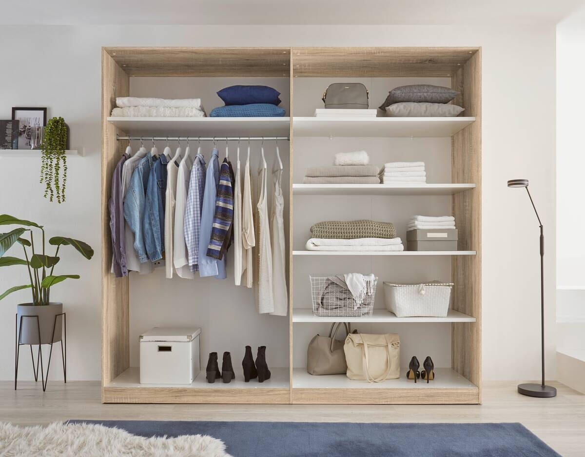 Kleiderschrank Cano Eiche San-Remo Nachbildung B/H/T: ca. 228x213x62 cm