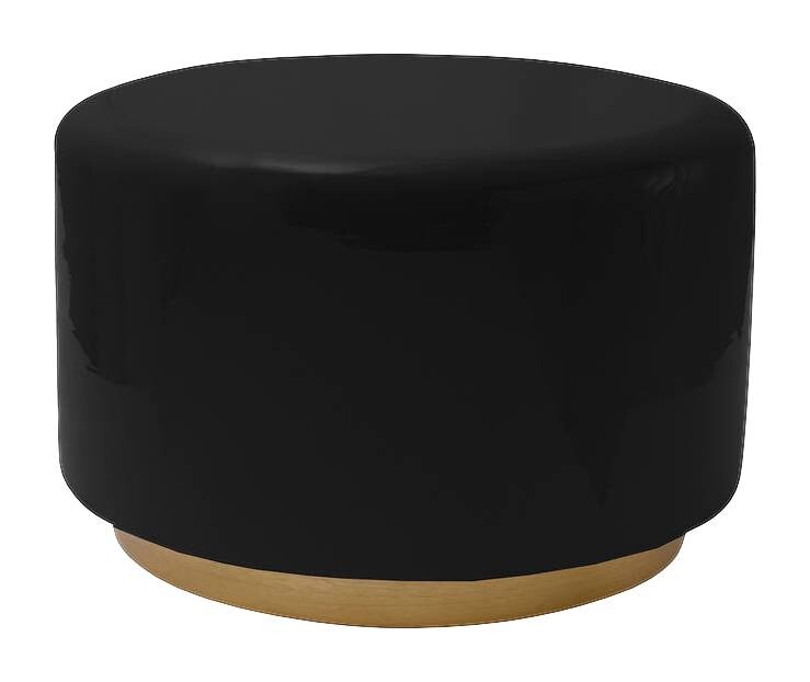 360 Living Hocker Artisse 251 schwarz gold Metall H/D: ca. 43x51,5 cm