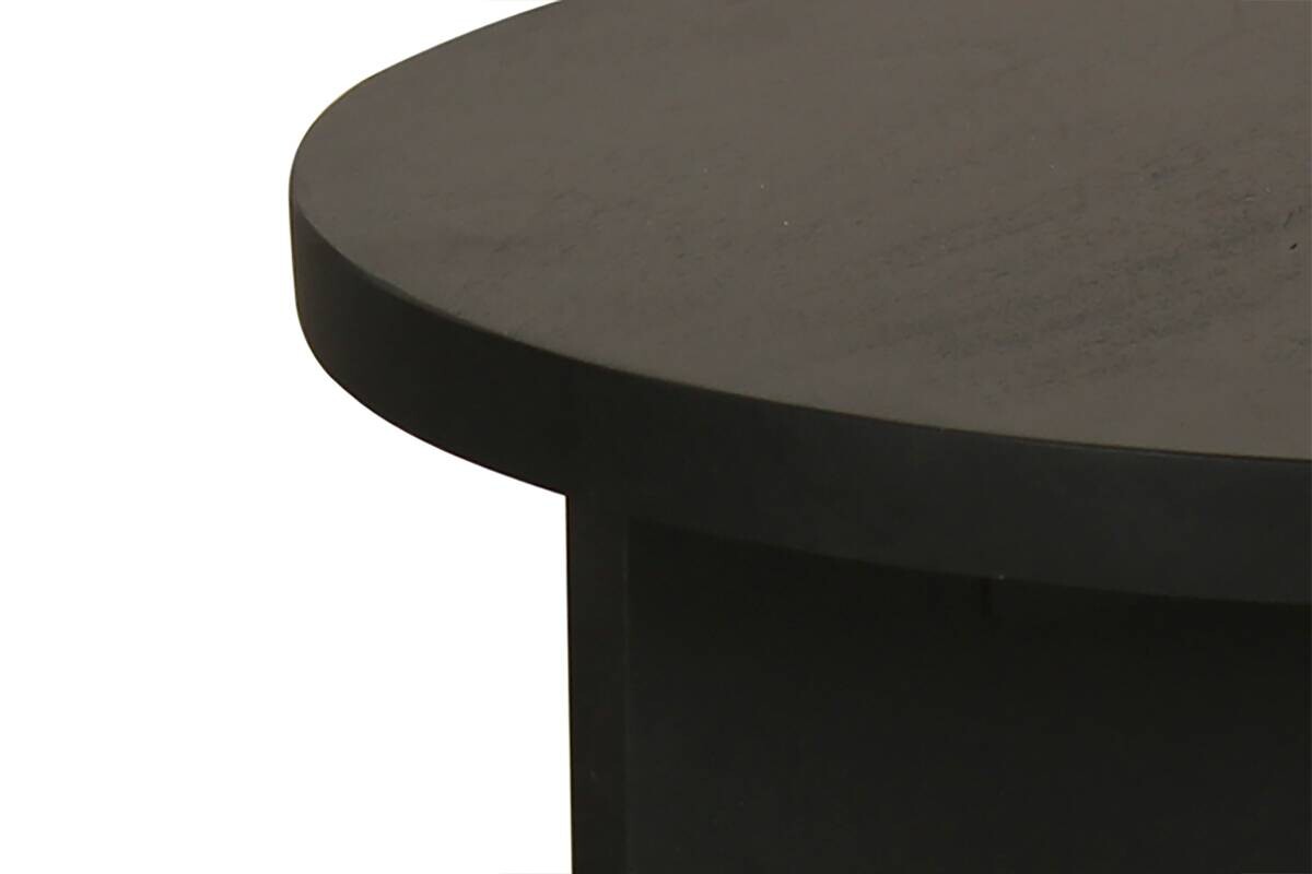 Beistelltisch ROUND schwarz lackiert Akazie H/D: ca. 30x40 cm