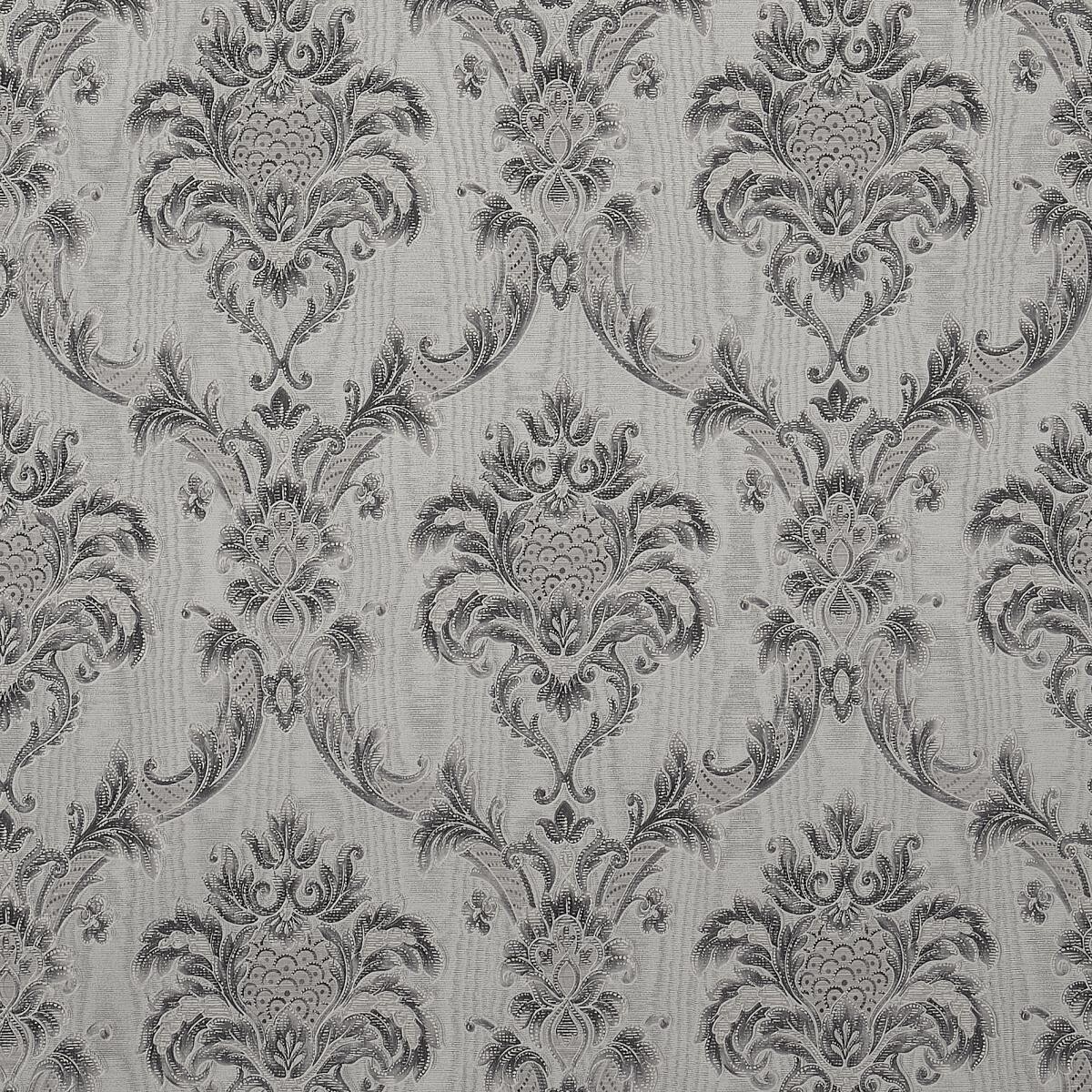Papiertapete Ornament Silbergrau B/L: ca. 53x1005 cm