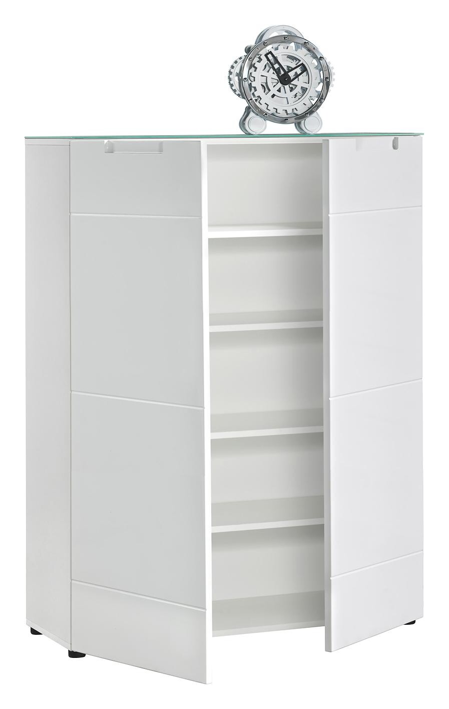 Kommode Mailand 11 weiß weiß Hochglanz B/H/T: ca. 90x120x34 cm