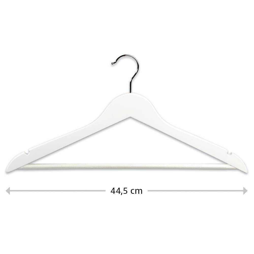Kesper Kleiderbügelset weiß Holz