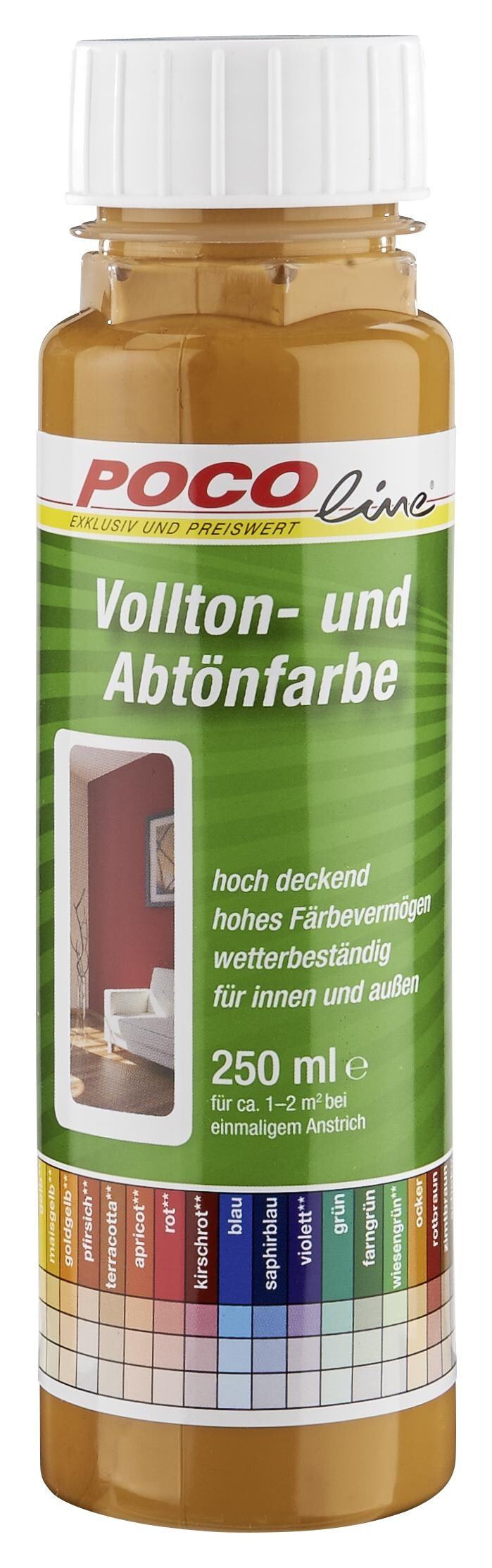 POCOline Vollton- und Abtönfarbe zimtbraun ca. 0,25 l