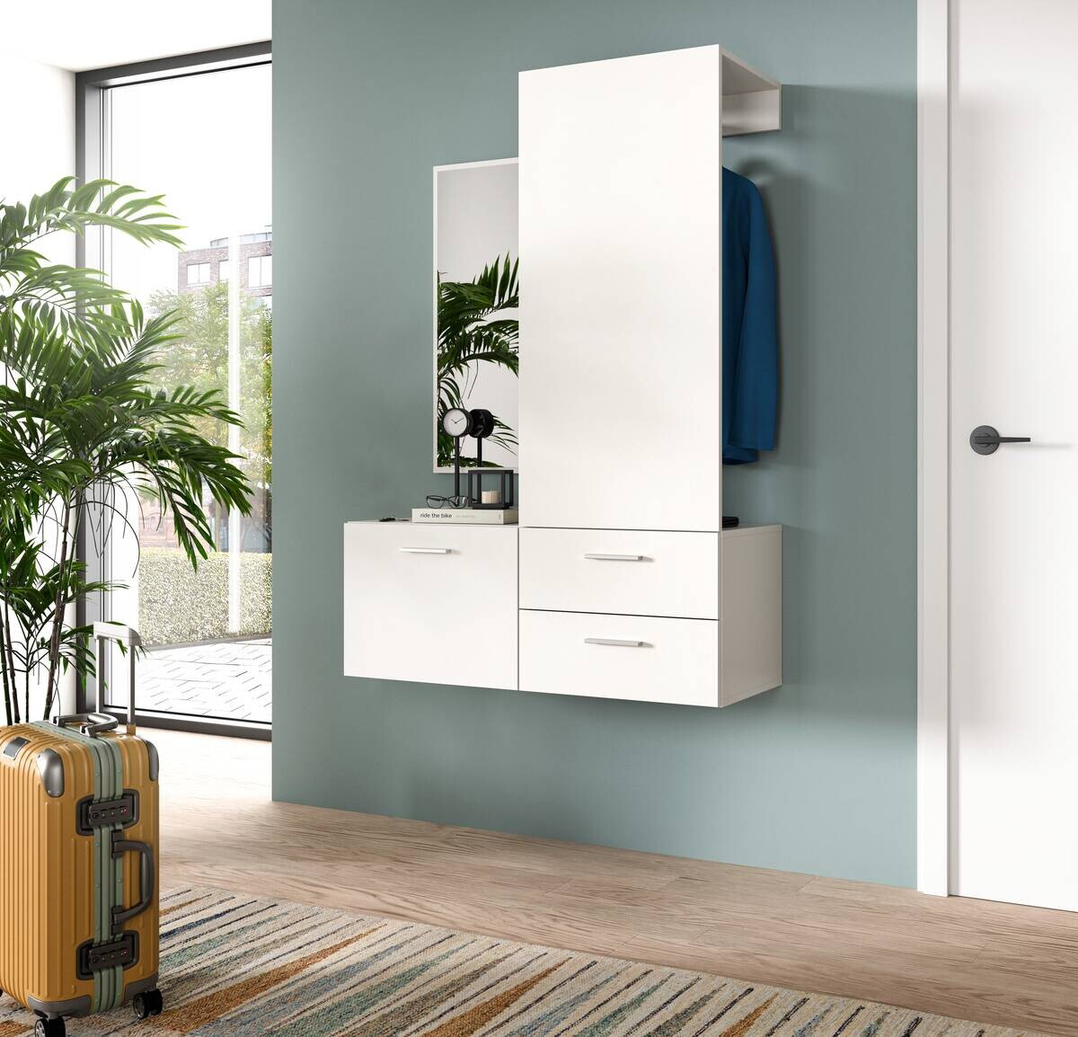 Garderobe VAGA weiß B/H/T: ca. 104x190x36 cm