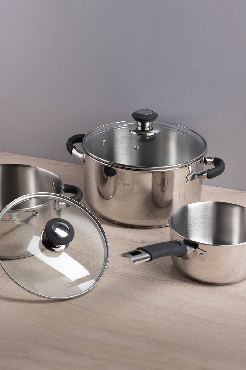 SAN IGNACIO Topfset BILMA silber Aluminium 5 tlg.