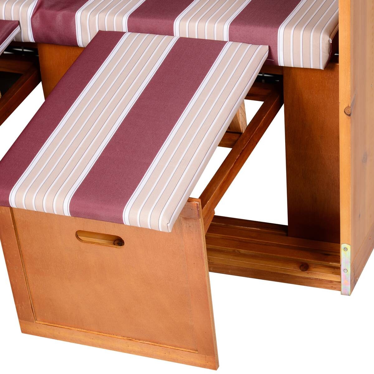 Outsunny Strandkorb braun Metall B/H/T: ca. 118x150x79 cm