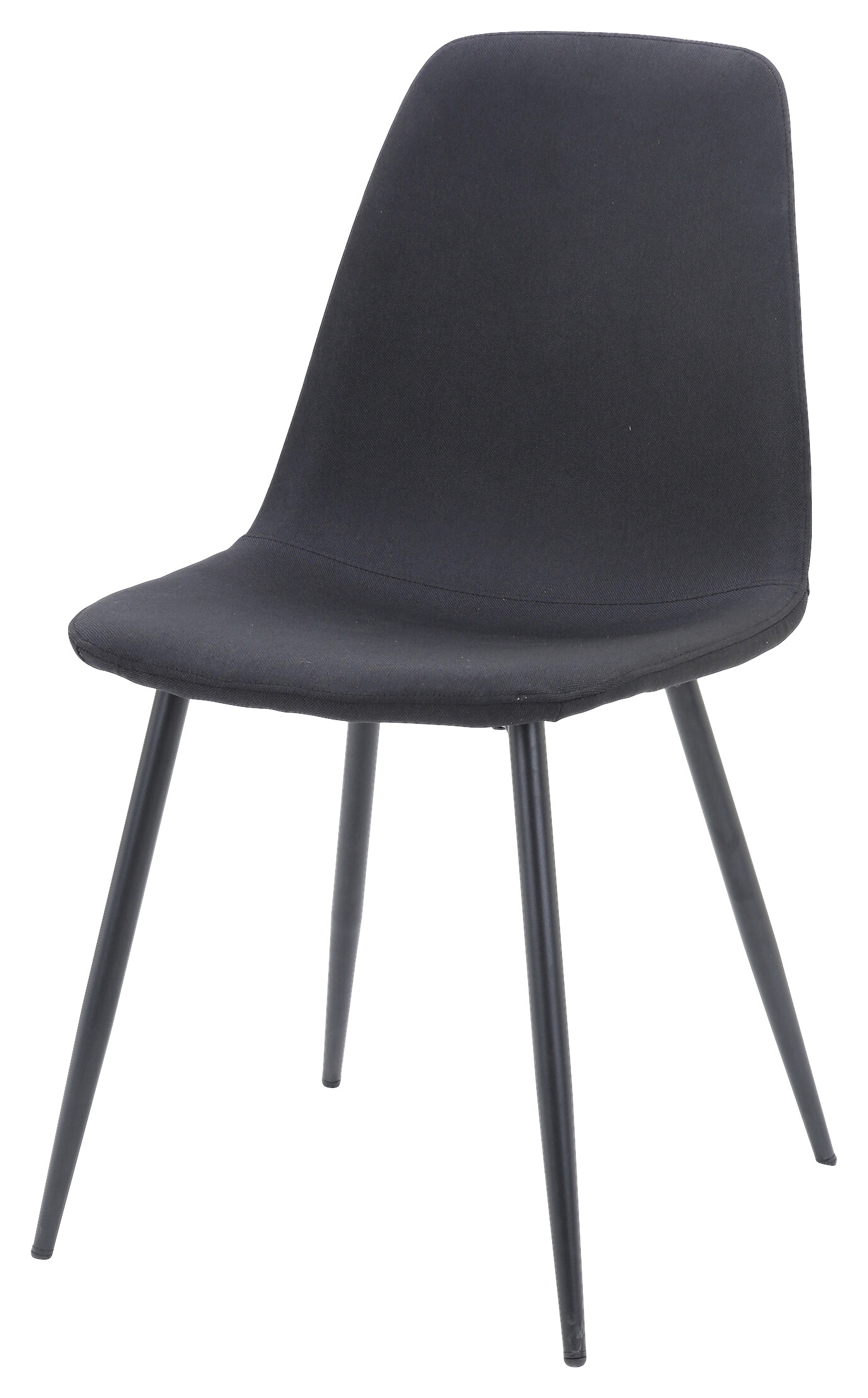 Stuhl Pia schwarz Microfaser Metall