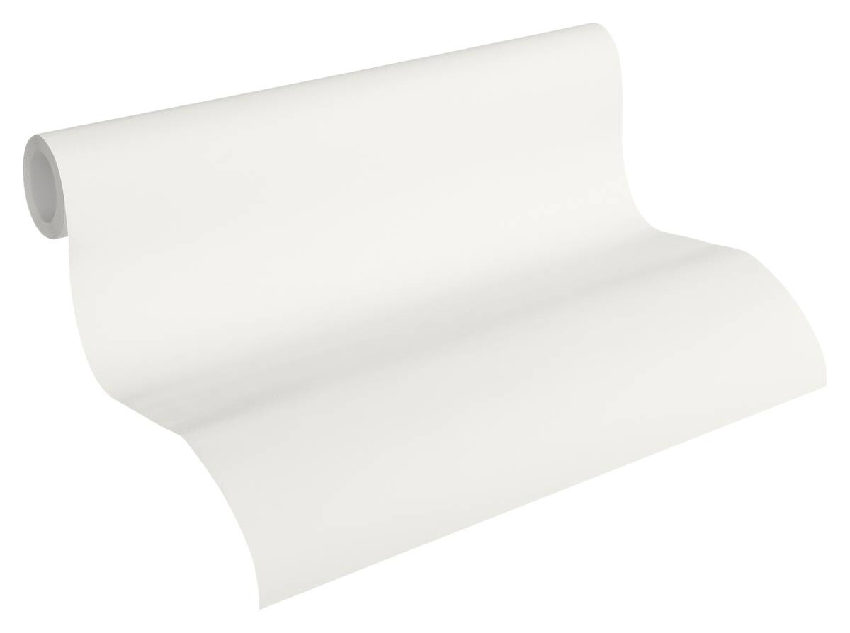 A.S.Creation Vliestapete Björn Uni weiß B/L: ca. 53x1005 cm