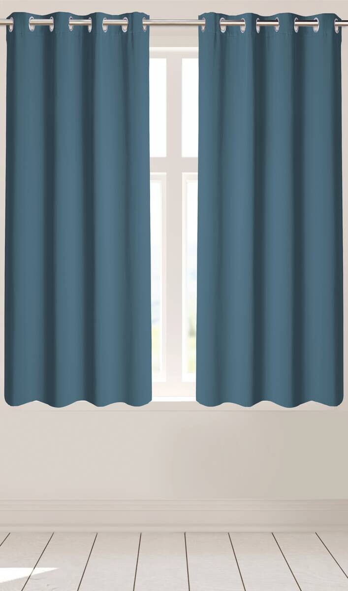 Ösenvorhang Verona blau B/L: ca. 140x175 cm