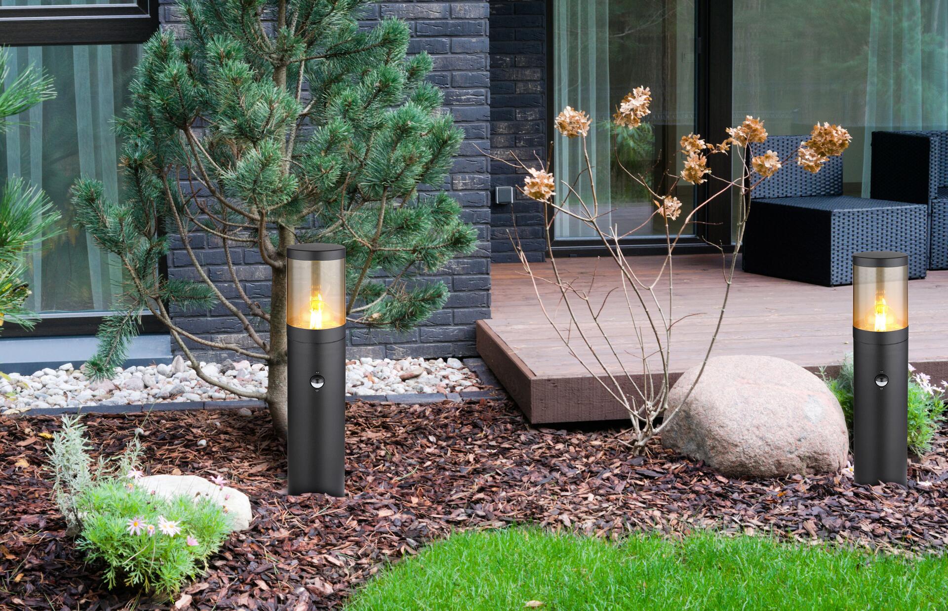 Außenleuchte schwarz H/D: ca. 50x14 cm