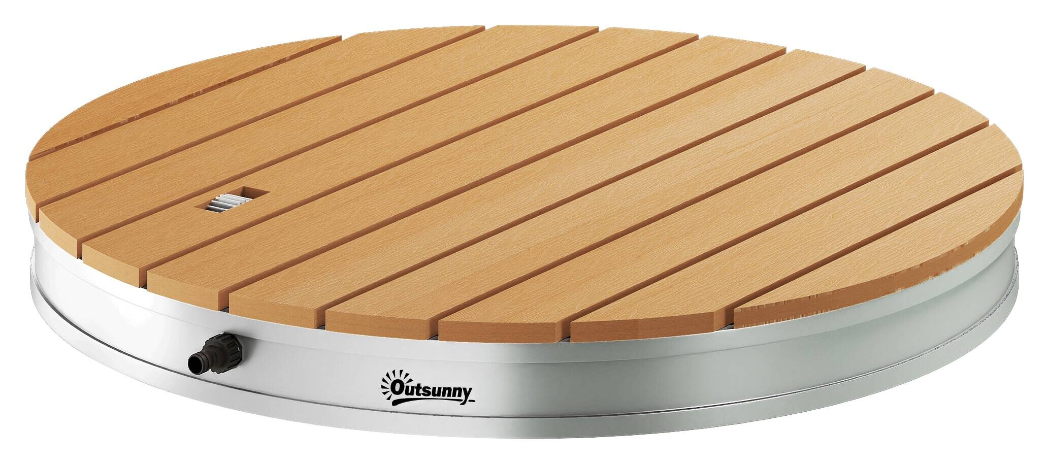 Outsunny Bodendusche Holzoptik Acryl