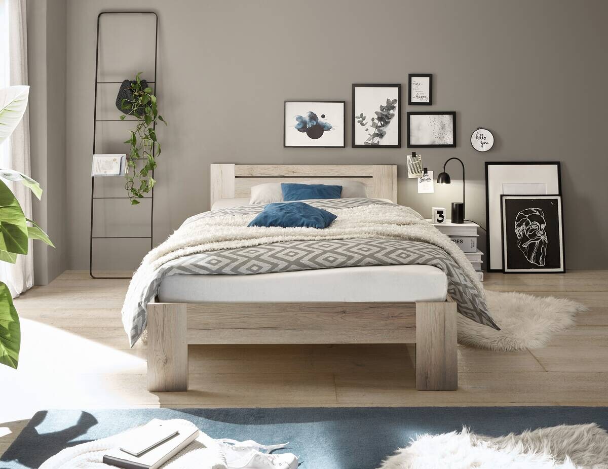 Futonbett Cannes Eiche San-Remo Nachbildung Liegefläche B/L: ca. 120x200 cm